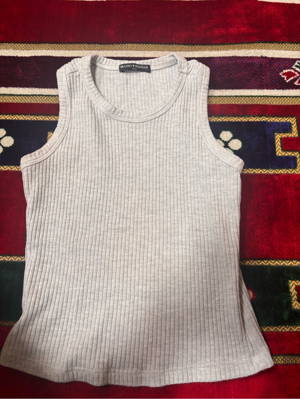 Brandy Melville Heather Gray Ribbed Tank